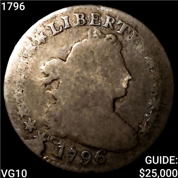 1796 Draped Bust Dime NICELY CIRCULATED