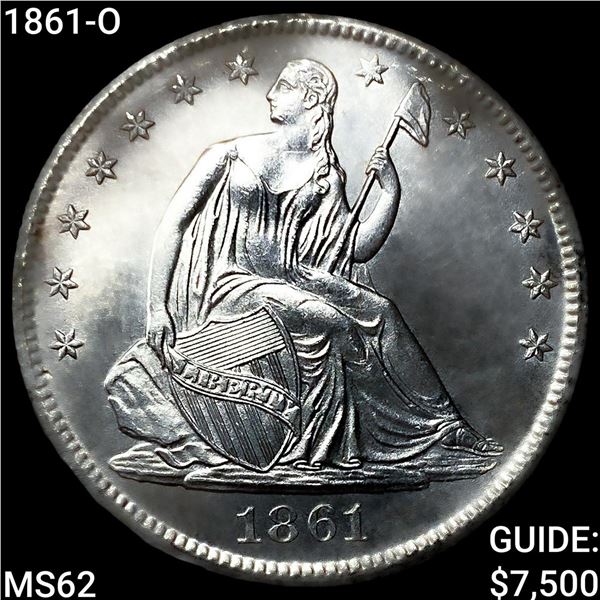 1861-O Seated Liberty Half Dollar UNCIRCULATED