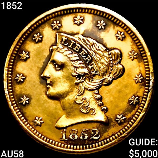 1852 $2.50 Gold Quarter Eagle CHOICE AU