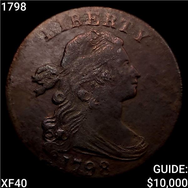 1798 Draped Bust Large Cent NEARLY UNCIRCULATED