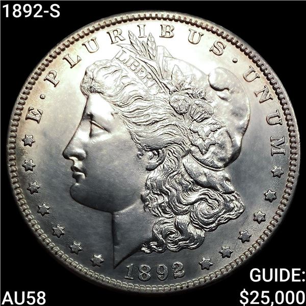 1892-S Morgan Silver Dollar CHOICE AU