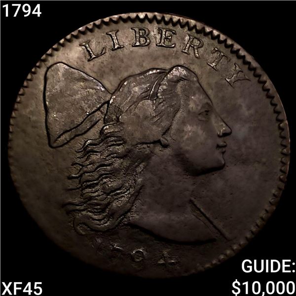 1794 Liberty Cap Large Cent NEARLY UNCIRCULATED