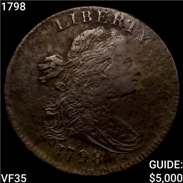 1798 Draped Bust Large Cent ABOUT UNCIRCULATED