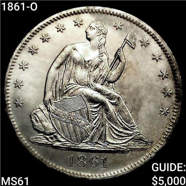 1861-O Seated Liberty Half Dollar UNCIRCULATED