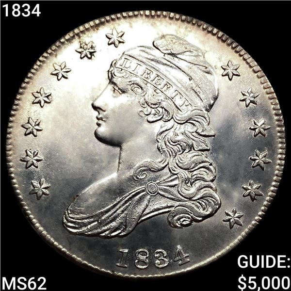 1834 Capped Bust Half Dollar UNCIRCULATED