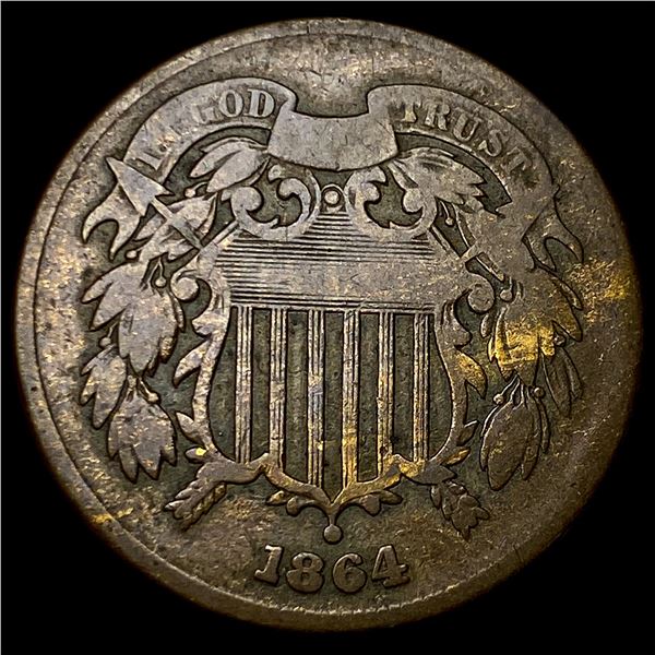 1864 Two-Cent Piece NICELY CIRCULATED