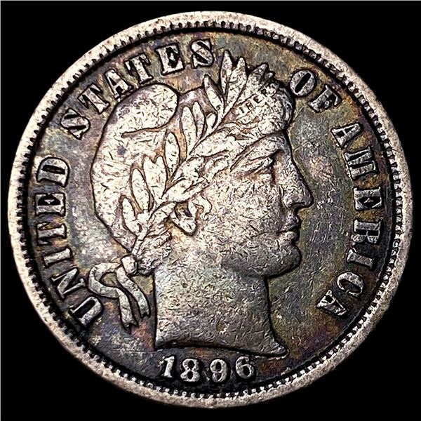 1896 Silver Barber Dime NEARLY UNCIRCULATED