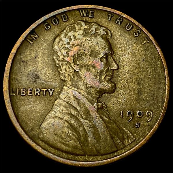 1909-S Lincoln Wheat Cent NEARLY UNCIRCULATED