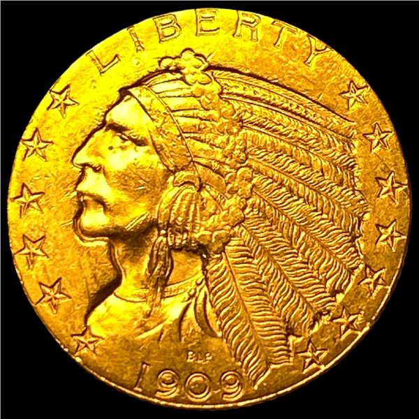 1909-D Indian Head $5 Gold Half Eagle  UNCIRCULATED