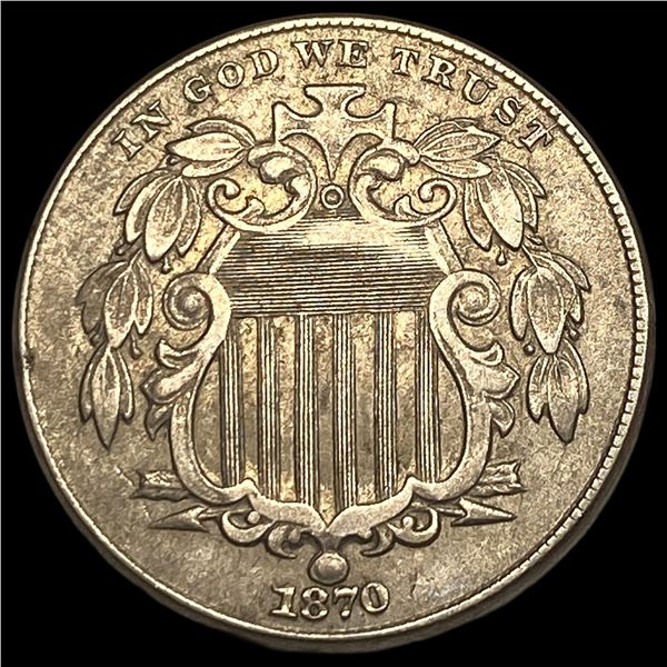 1870 Shield Nickel CLOSELY UNCIRCULATED