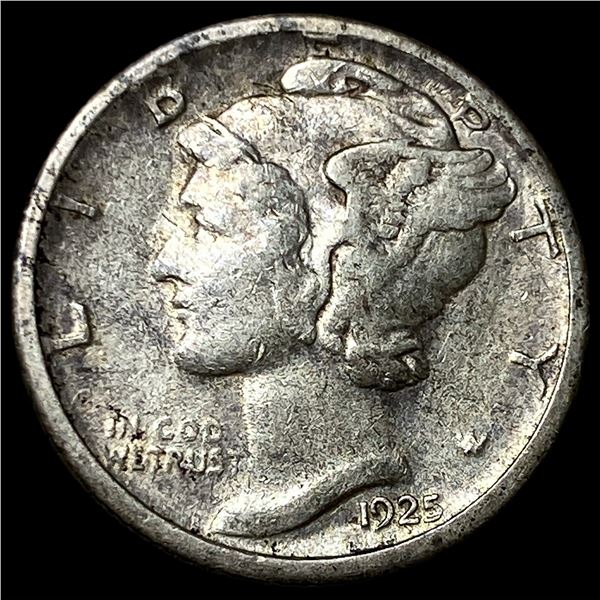 1925-S Silver Mercury Dime NEARLY  UNCIRCULATED