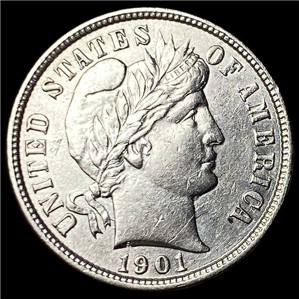1901 Silver Barber Dime CLOSELY UNCIRCULATED