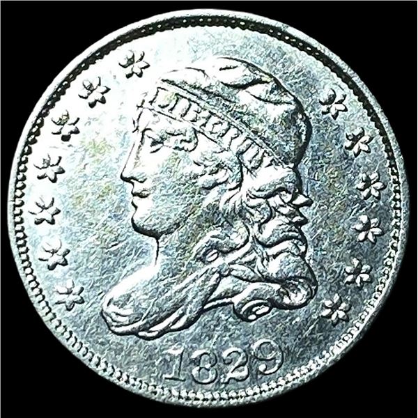 1829 Capped Bust Silver Half Dime CLOSELY  UNCIRCULATED