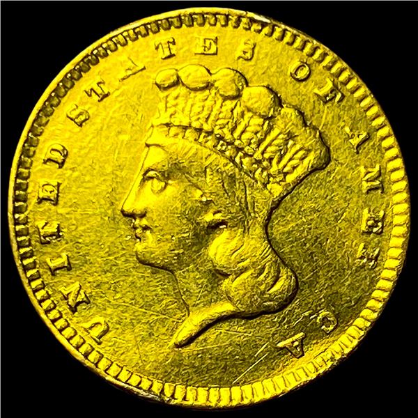 1876 Gold $1 Indian Princess Type 3 HIGH  GRADE
