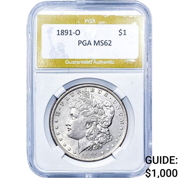 1891-O Morgan Silver Dollar PGA MS62