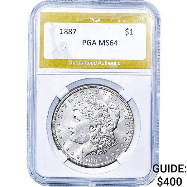 1887 Morgan Silver Dollar PGA MS64