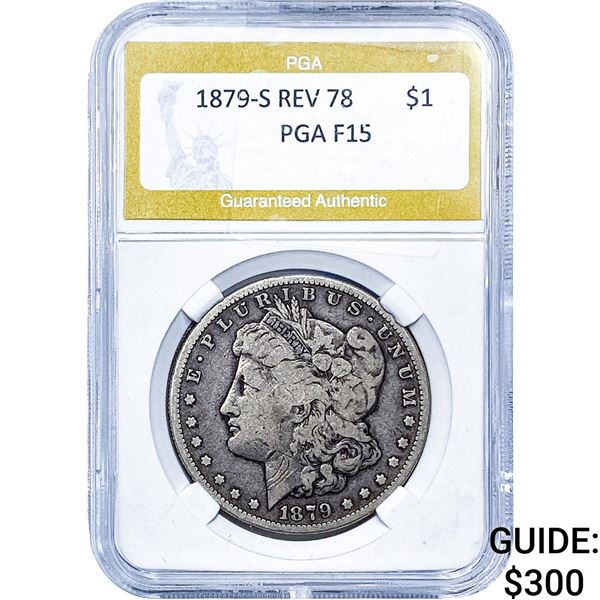 1879-S Rev 78 Morgan Silver Dollar PGA F15