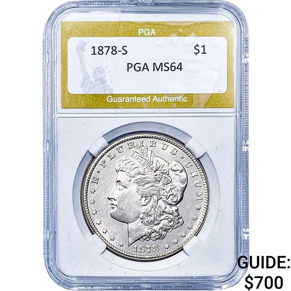 1878-S Morgan Silver Dollar PGA MS64