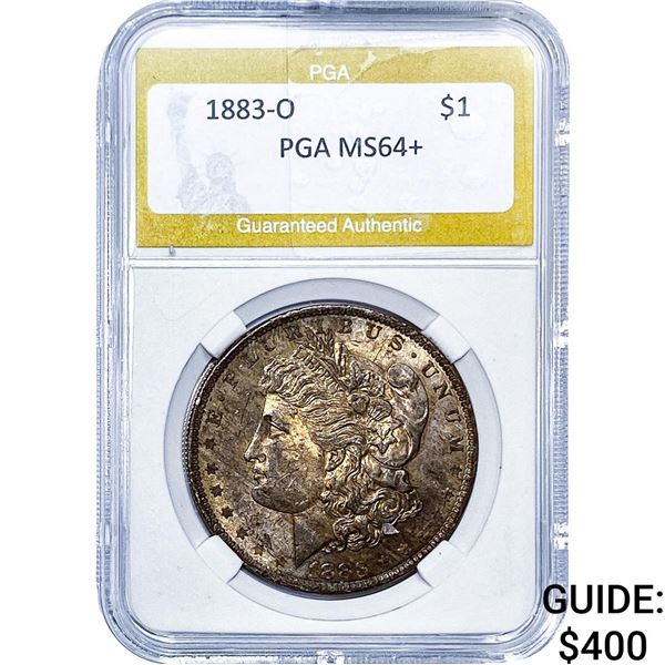 1883-O Morgan Silver Dollar PGA MS64+
