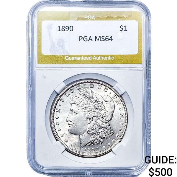 1890 Morgan Silver Dollar PGA MS64