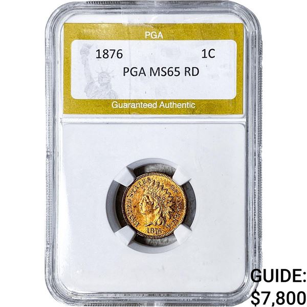 1876 Indian Head Cent PGA MS65 RD