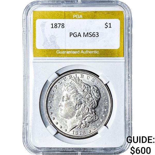 1878 Morgan Silver Dollar PGA MS63