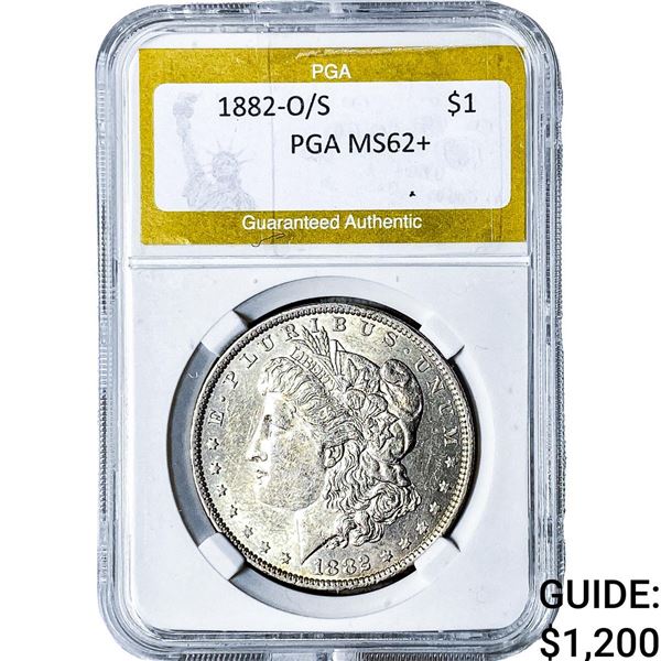 1882-O/S Morgan Silver Dollar PGA MS62+