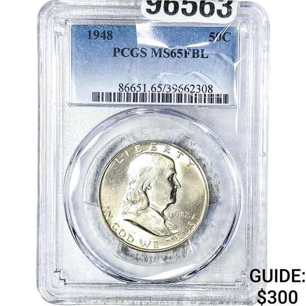 1948 Franklin Half Dollar PCGS MS65 FBL