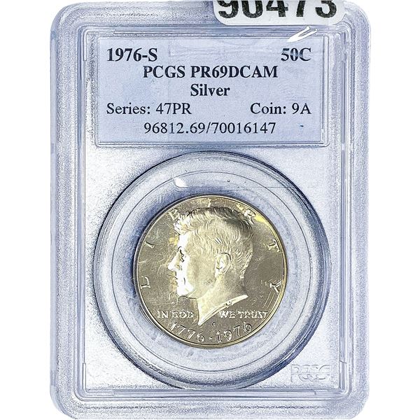 1976-S Kennedy Half Dollar PCGS PR69 DCAM