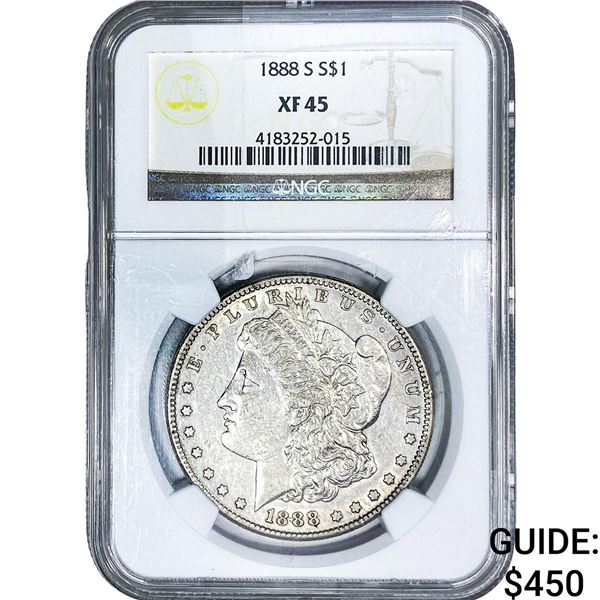 1888-S Morgan Silver Dollar NGC XF45