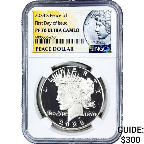 2023-S Silver Peace Dollar NGC PF70 Ultra Cameo