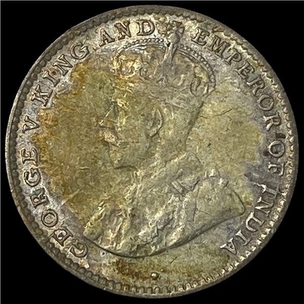 1922 Ceylon Silver 10 Cents