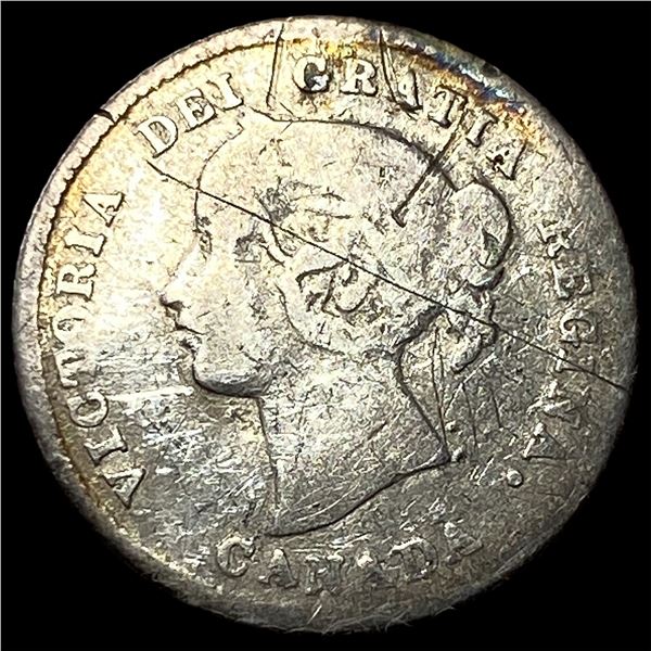 1874H Canada Silver 5 Cents Small Date Normal 4