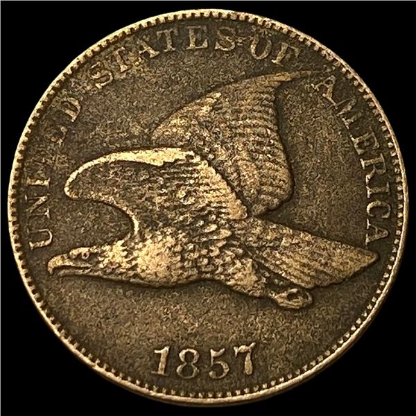 1857 Flying Eagle Cent ABOUT UNCIRCULATED
