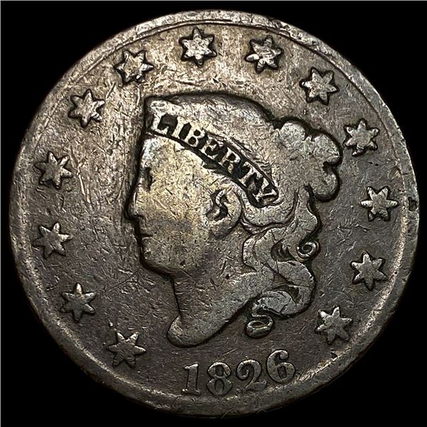 1826 Coronet Head Large Cent NICELY  CIRCULATED