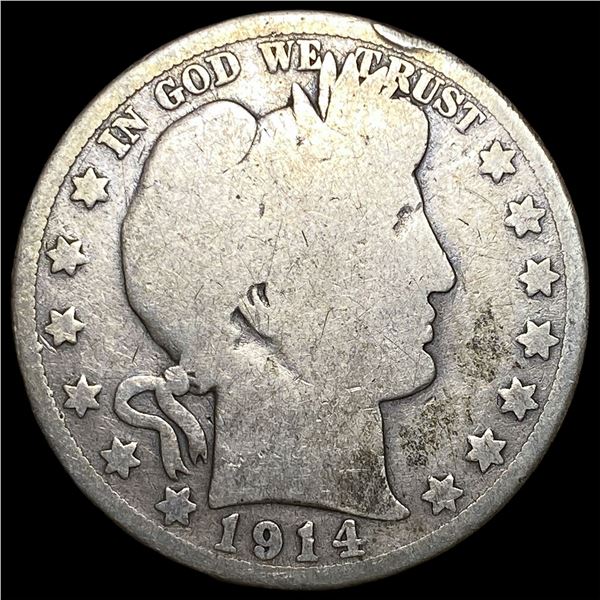 1914 Silver Barber Half Dollar NICELY  CIRCULATED