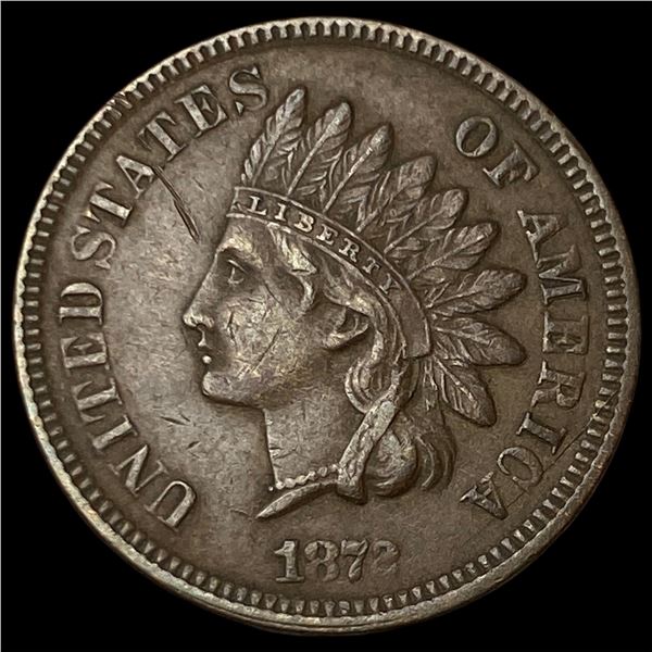 1872 Indian Head Cent NEARLY UNCIRCULATED