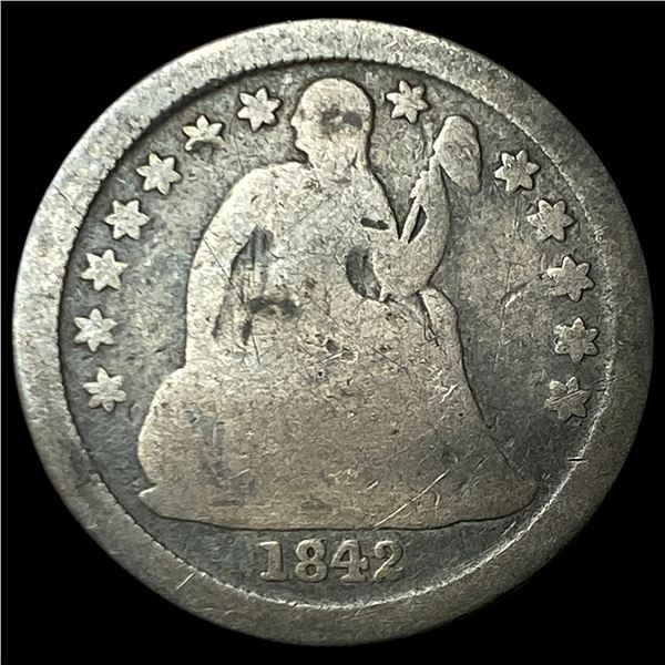 1842-O Silver Seated Liberty Dime NICELY  CIRCULATED