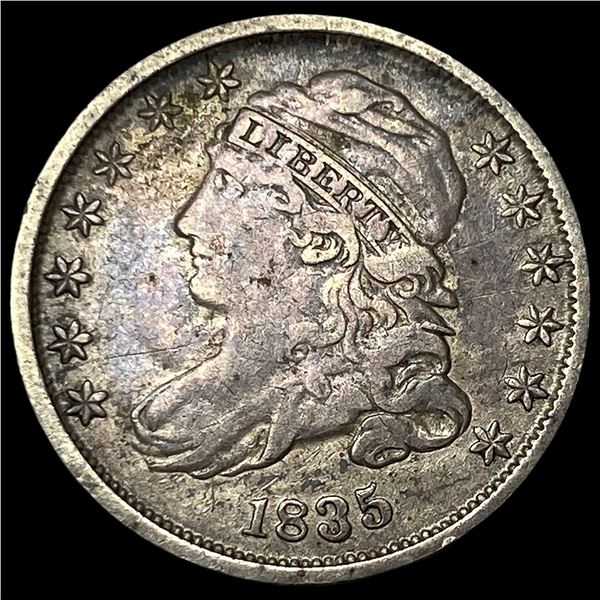 1835 Silver Capped Bust Dime ABOUT  UNCIRCULATED