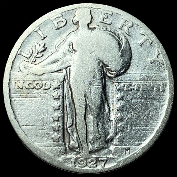 1927-S Silver Standing Liberty Quarter  LIGHTLY CIRCULATED