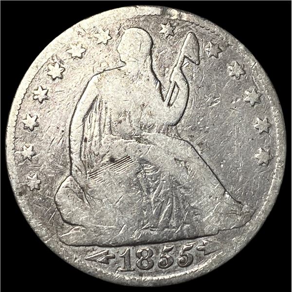 1855-O Arrows Seated Liberty Half Dollar  NICELY CIRCULATED