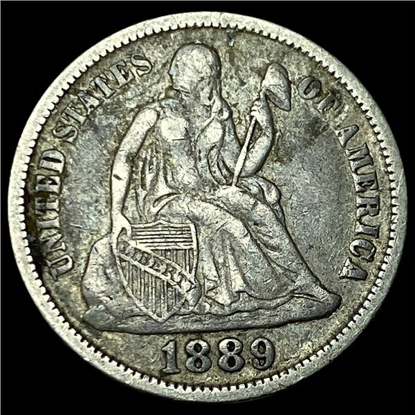 1889 Seated Liberty Dime NEARLY UNCIRCULATED