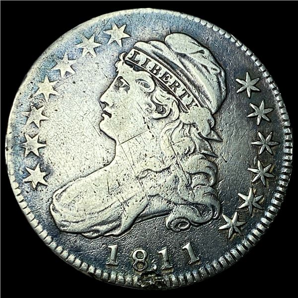1811 Silver Capped Bust Half Dollar LIGHTLY  CIRCULATED