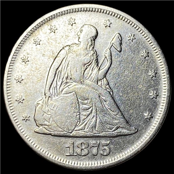 1875 Silver Seated Liberty Twenty Cents  NEARLY UNCIRCULATED