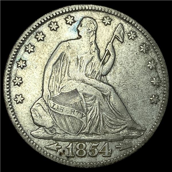 1854 Arrows Seated Liberty Half Dollar  CLOSELY UNCIRCULATED