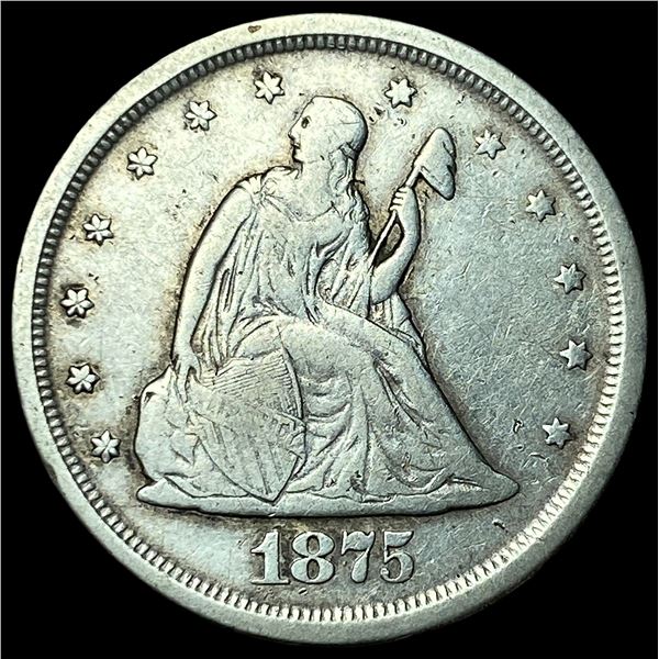 1875-S Silver Twenty Cents NEARLY  UNCIRCULATED