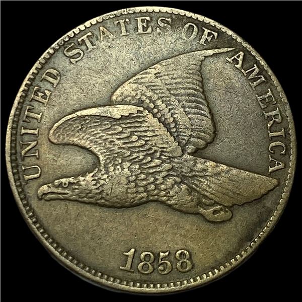 1858 Flying Eagle Cent NEARLY UNCIRCULATED