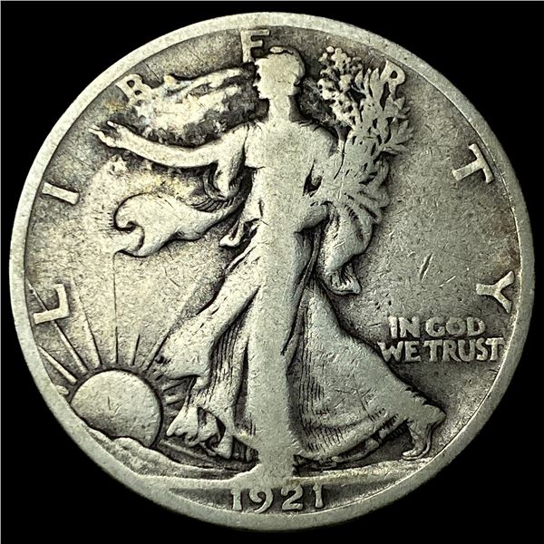 1921-S Silver Walking Liberty Half Dollar  LIGHTLY CIRCULATED