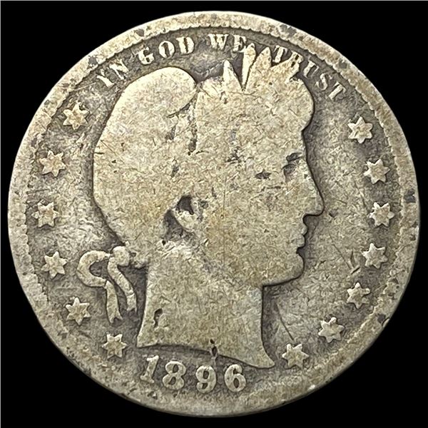 1896-O Barber Silver Quarter NICELY  CIRCULATED