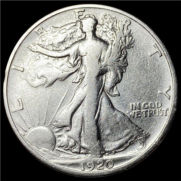 1920-S Silver Walking Liberty Half Dollar  LIGHTLY CIRCULATED